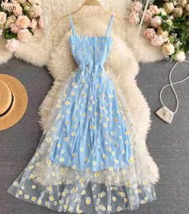 Vestido de Dos Capas con Tirantes AUREA