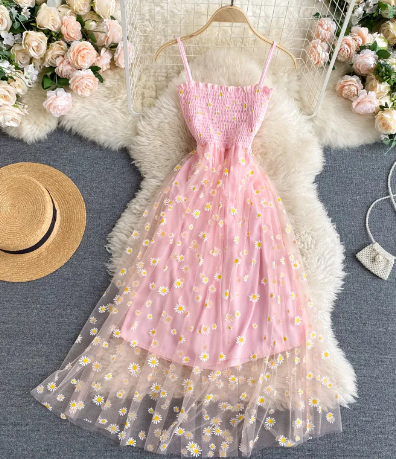 Vestido de Dos Capas con Tirantes AUREA