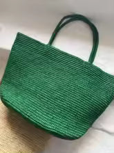 Bolso Tote Trenzado verde