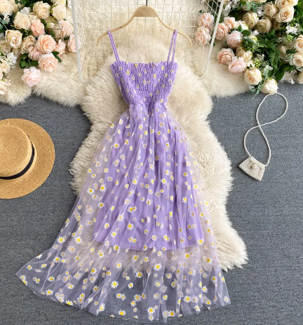 Vestido de Dos Capas con Tirantes AUREA